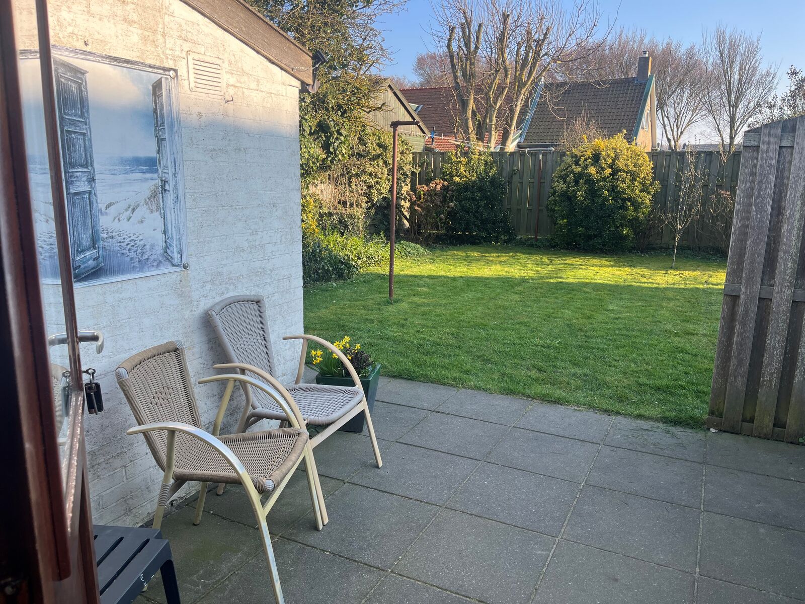 Beschut zitje aan de tuin